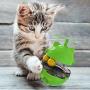 ocijf179 Pet Toy Kitten Turntable Tumbler Leaking Ball Food Feeder Funny Cat Stick Pet Supplies - Green