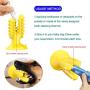 FULNEW Dog Toothbrush Chew Toys Suction Cup Dog Toy Dog Teeth Cleaning Toys Dog Brushing Cactus for Dental Care