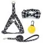 Dog Harness Adjustable & Durable Plaid Pet Harness,4 Pack(Vest Harness&Plaid Bow Dog Collar&Leash&Collar Light) Anti- Twist Dog Leash Set for Small Medium Large Puppy Dogs Cats (Large, Black) Dog Harness Adjustable & Durable Plaid Pet Harness,4 Pack(Vest Harness&Plaid Bow Dog Collar&Leash&Collar Light) Anti- Twist Dog Leash Set for Small Medium Large Puppy Dogs Cats (Large, Black)