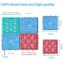 Finding Laurel Dog Bowl Slow Feeder, Dog Lick Mat with Suction Cups for Pet Bathing Grooming, Funny Feeder Combinable 4 Squares Dog Lick Bowl with Sauce Brush