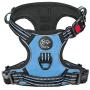 Launch Pet No-Pull Dog Harness Adjustable & Breathable Heavy Duty Reflective Vest Material with Front Clip and 2 Strong Leash Attachments & Easy Walk Control Handle for Medium Dogs - (Medium, Blue)