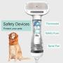 Pettool Pet Hair Dryer with Slicker Brush, Portable and Quiet 2 in 1 Pet Grooming Hair Dryer Blower with Removeable Slicker Brush, Adjustable 3 Temperatures Settings, for Large Dog, Daring Pet