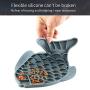 Fish-Shaped Cat Slow Feeder Pet Lick Mat Cat Puzzle Feeder for Dogs & Cats, Fun Alternative to Slow Feeder Cat Bowl, IQ Treat Mat, Anxiety Relief