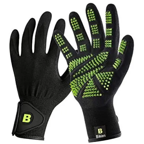 Bikien Pet Grooming Glove Hair Removal with Adjustable Wrist Strap for Cats Dogs Horse, 330 Silicone Tips Attached Efficient Hair Removal Mitts - 1 Pair Bikien Pet Grooming Glove Hair Removal with Adjustable Wrist Strap for Cats Dogs Horse, 330 Silicone Tips Attached Efficient Hair Removal Mitts - 1 Pair