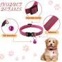 Weewooday 6 Pieces Small Dog Harness and Leash Set No Pull Pet Harness Soft Mesh Vest with Cute Bows Reflective Cat Collars Breakaway with Bell for Small Dogs and Cats