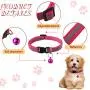 Weewooday 6 Pieces Small Dog Harness and Leash Set No Pull Pet Harness Soft Mesh Vest with Cute Bows Reflective Cat Collars Breakaway with Bell for Small Dogs and Cats