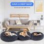FOCUSPET Dog Bed Cat Bed Donut, Pet Bed Faux Fur Cuddler Round Comfortable for Small Medium Large Dogs Ultra Soft Calming Bed Self Warming Indoor Sleeping Bed Multiple Sizes (20/24/32/40/46)