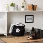 Bone Dry Pet Storage Collection Collapsible Bin, Medium Round, Black