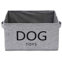 Linen-Cotton Blend Dog Storage bin, Dog Toy Basket, Storage Bins for Dog Toys - Perfect for Organizing Pet Toys, Blankets, Leashes and Food