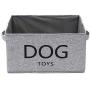 Linen-Cotton Blend Dog Storage bin, Dog Toy Basket, Storage Bins for Dog Toys - Perfect for Organizing Pet Toys, Blankets, Leashes and Food