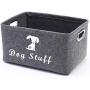 Geyecete Dog Apparel & Accessories/Dog Toys/Pet Supplies Storage Basket/Bin with Handles, Collapsible & Convenient Storage Solution for Office, Bedroom, Closet, Toys, Laundry