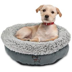 Best Pet Supplies Grey Dog Round Bed 18 x 18 x 16 Inches