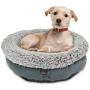 Best Pet Supplies Grey Dog Round Bed 18 x 18 x 16 Inches