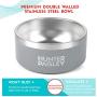 Hunter Paisley Premium Stainless Steel Non-Slip Dog Bowl, Double Walled, 64oz, Holds 8 Cups