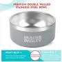 Hunter Paisley Premium Stainless Steel Non-Slip Dog Bowl, Double Walled, 64oz, Holds 8 Cups Hunter Paisley Premium Stainless Steel Non-Slip Dog Bowl, Double Walled, 64oz, Holds 8 Cups