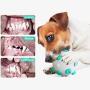URBEST Dog Toy Balls for Aggressive Chewers, 3.2 Inches Durable Dogs Chew Football, Dog Treat Ball Food Dispensing Toy , Dog Teeth Cleaning Toy for Medium and Large Breeds (Blue)