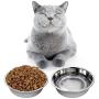 UPSKY Double Dog Cat Bowls and Replacement Stainless Steel Dog Cat Bowl, Pet Feeding Station for Small Dogs and Cats,12oz