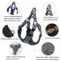 Aumuca No Pull Dog Harness Reflective Step in Small Dog Harness Easy Control Handle for Walking Dog Harness Medium Soft Mesh Adjustable Dog Harness for Small Medium Large Dogs