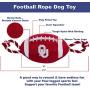 Pets First NCAA Oklahoma Sooners Football Dog Toy, Tough Quality Nylon Materials, Strong Pull Ropes, Inner Squeaker, Collegiate Team Color