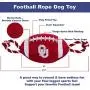 Pets First NCAA Oklahoma Sooners Football Dog Toy, Tough Quality Nylon Materials, Strong Pull Ropes, Inner Squeaker, Collegiate Team Color Pets First NCAA Oklahoma Sooners Football Dog Toy, Tough Quality Nylon Materials, Strong Pull Ropes, Inner Squeaker, Collegiate Team Color