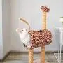 Furrytail Cute Activity Cat Tree Condo with Scratching Post and Teasing Toy, 41-Inch Cat Tower Kitten Play Tunnel House Furniture