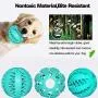 3 Pcs Dog Chew Toys Puppy Teething Chew Ball Toys , IQ Puzzle Interactive Food Dispensing Dog Toys, Natural Rubber Tooth Cleaning Toys Pet Supplies for Small Medium Dogs
