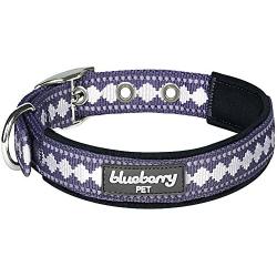 Blueberry Pet 9 Colors Soft & Safe 3M Reflective Jacquard Neoprene Padded Dog Collars