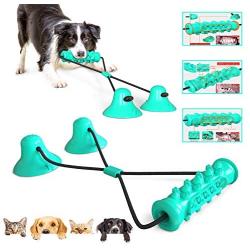 pet jouet Dog Chew Toys with Double Suction Cup, Dog Toys for Aggressive Chewers, Dog Molar Bite Toy, Interactive Ropes Toy for Dog Teeth Cleaning, Tug of War, Puppy Dog Trainng, Kill Boring Time.