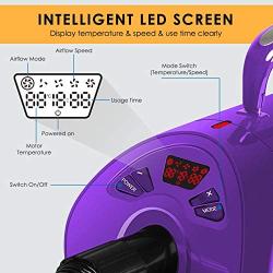 Dog Dryer, Professional Dog Hair Dryer with Led Screen 8 Adjustable Speeds & Temp Dog Blow Dryer High Velocity Low-Noise Pet Hair Force Dryer for Cat Small Large Dog Pet Grooming Dryer Blower 3.2HP