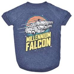 Star Wars for Pets Millennium Falcon Dog Tee | Star Wars Dog Shirt for Small Dogs | Size Small | Soft, Cute, and Comfortable Dog Clothing and Apparel, Available in Multiple Sizes