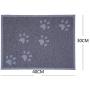 UUME Rectangle Pet PVC Bowl Mat Waterproof Dog Cat Mat Non-Stick Non-Slip Anti-Spill Easy Clean Pet Feeding Mat for Food and Water Blue 1Pcs