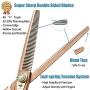 PURPLEBIRD Straight Dog Grooming Scissors Pet Cutting, Thinning Texturizing Shears Professional Safety Blunt Tip Trimming Shearing for Dogs Cats Japanese Stainless Steel 7 Inch, 7.5 Inch Bronze