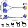 WLHOPE Dog Chew Toy Suction Cup Dog Toy, Rope with Resistance to Strong Bites Strong Training Effect for Small Medium Dogs (Blue Orange)