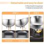 Vekonn Elevated Cat Bowl, Cat and Small Dog Food Bowl Stand, Stainless Steel Cat Food Bowl, Healthy Eating Posture and Ergonomics for Pets, Non Slip No Spill
