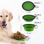 Large Collapsible Dog Bowls, 34oz Portable Foldable Travel Water Bowl Food Dishes with Carabiner Clip for Traveling, Hiking, Walking, 2 Pack ( Purple+Green )