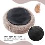 Uozzi Bedding Plush Faux Fur Round Pet Dog Bed Cat Bed, Comfortable Fuzzy Donut Cuddler Cushion Soft Shaggy and Warm for Winter 22'' / 55cm