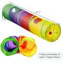 YNNG Cat Tunnel Pet Tube Collapsible Play Toy Puzzle Exercising Hiding Training with Fun Ball and 2 Peek Hole for Indoor Outdoor Toys