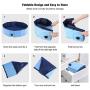 Domaker Foldable Pet Bath Pool,Outdoor PVC Swimming Bathing Tub Kiddie Pool,Collapsible Pet Pool for Dogs Cats Kids Pets,Blue