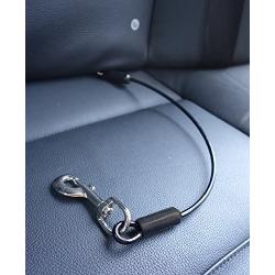 Leash Boss Dog Car Seat Belt Restraint - No-Chew Heavy Duty Car Seatbelt for Pets - 5 Sizes - Coated Steel Rope to Prevent Chewing