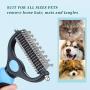 Umoonfine Dog Brush for Shedding, 2 Sided Pet Grooming Tool Undercoat Rake for Dogs & Cats, Large Extra Wide Pet Grooming Brush for Removing Shedding and Tangling, Without Pulling