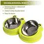 Rapsrk Double Cat Bowl Stainless Steel Dog Bowl,Durable Pet Bowls with No-Slip Design Resistant Silicone Mat,Cute Modeling Pet Food Water Dish for Feeder Dogs/Cats/Rabbit and Pets Rapsrk Double Cat Bowl Stainless Steel Dog Bowl,Durable Pet Bowls with No-Slip Design Resistant Silicone Mat,Cute Modeling Pet Food Water Dish for Feeder Dogs/Cats/Rabbit and Pets