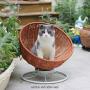 Moii Luxury Handmade Rattan cat Dog Bed/cat Basket condo cave. Rotatable pet House. Four Seasons Easy Clean cat Villa. Durable Comfortable Indoor Outdoor cat Puppy sleepping Bed