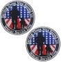 Veterans Service Dog Serving Those Who Served Us Vests/Harnesses Military Tactical Morale Badge Emblem Embroidered Fastener Hook Loop Patch for Dogs Pets 3.15inch Diameter 2PCS