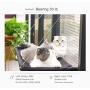 Light Source Cat Window Perch, Cat Hammock Window Seat, Durable, Space Saving and Safety Window Mounted Cat Bed for Large and Small Cats (Large-Black)