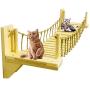 PLAFUETO Wall-Mounted Cat Bridge with 2 Fixed Brackets Cat Perch Cat Mod Cat Condo Kitty Activity Furniture Cat Climber Tree Tower Cat Cloud Shelf Board