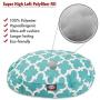 Teal Trellis Medium Round Indoor Outdoor Pet Dog Bed With Removable Washable Cover By Majestic Pet Products