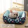 Hollypet Pet Bed for Small Medium Dog and Cat Plush Rectangle Nest Puppy Sleeping Bag Cushion, Owl