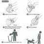 Jondarla Portable Pooper Scooper, Expandable Dog Pooper Scooper with Carabiner, Large Size Pet Waste Cleaner for Outdoors, Poop Scooper for Dog with 45pcs Dog Poop Scoop Waste Bag Refills in Dispenser