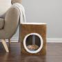 PETMAKER Cat Condo Barrel Single Hole, 14'' x 15'', Brown & White