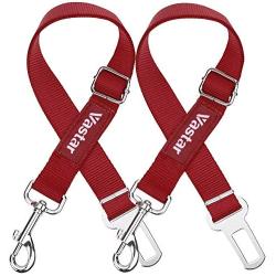 Vastar 2 Packs Adjustable Pet Dog Cat Car Seat Belt Safety Leads Vehicle Seatbelt Harness